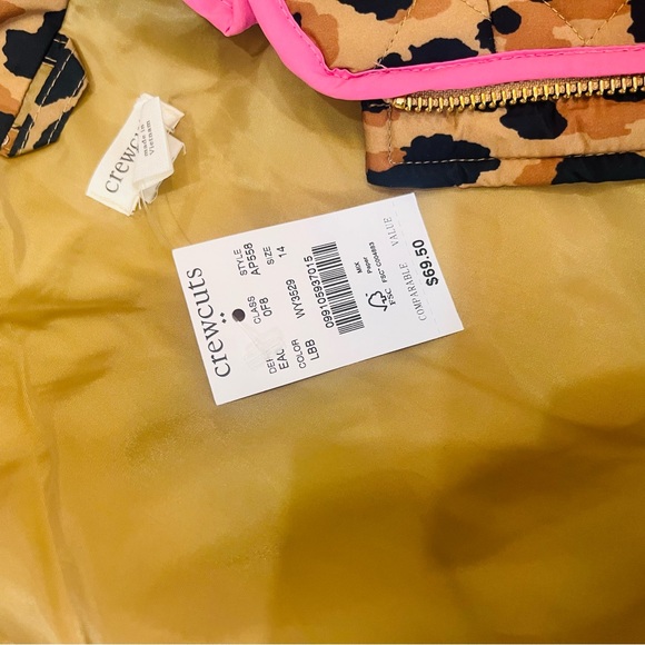 Girls size 14 Peacoat jacket Vest bundle JCrew brown pink - Picture 10 of 11